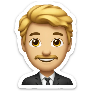 Homme énervé et de teint noir avec un tapper sticker