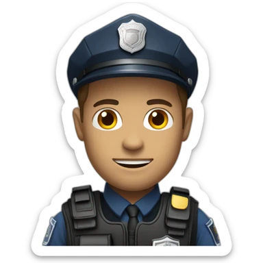 police officer with a tactical gilet sticker