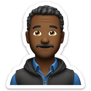 a silloute of a man sticker