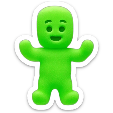 Sour patch kid gummy green sticker