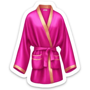 Hot pink satin robe sticker