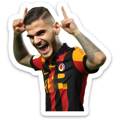 Mauro Icardi Galatasaray ear celebration sticker