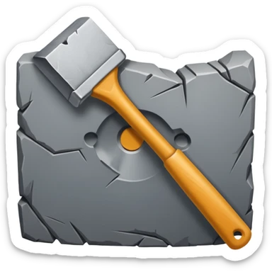 A primitive stone scraper with rough cutting surface.






 sticker