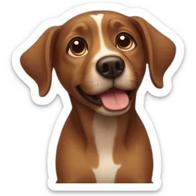 small brown dog sticker