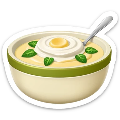 timun batang + telur rebus hancur + mayonis dalam mangkuk sticker