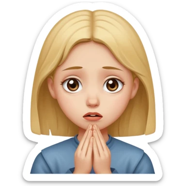 Girl begging sticker