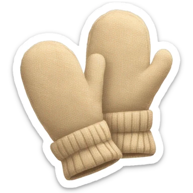 Beige mittens  sticker