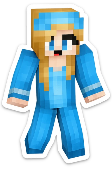 Extract the blue human character on the left from the image, keeping a transparent background. Focus on isolating the character clearly with no other elements. sticker