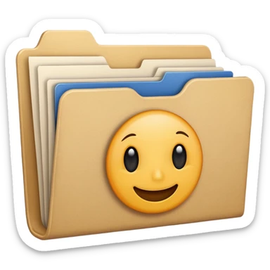 folder with documents sticker