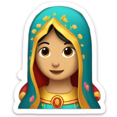Virgen Guadalupe querubín México  sticker