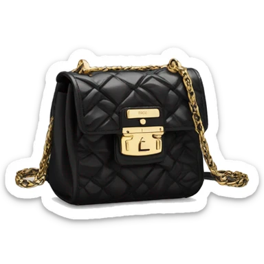 Black  gold bag Armani sticker