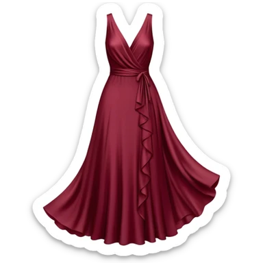 burgundy dress sticker