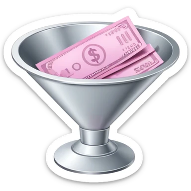 pink money in the sales funnel sticker