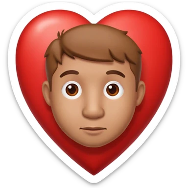 John pork inside of a heart sticker