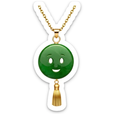 jade ade tassel pendant sticker