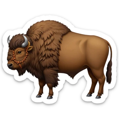 Bison back structure sticker