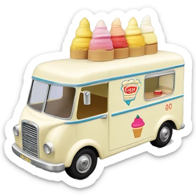 Matchbox ice cream van 1957 sticker