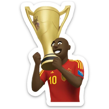 Spain win Eurocopa match versus France  sticker