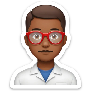sam wilson with short hair, side-whiskers, and wear white-red safety glasses from  from captain america: civil war sticker