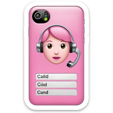 Pink caller Id card
 sticker