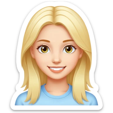 girl with clear skin, bright eyes, healthy hair, confident smile, Y2K fashion elements sticker