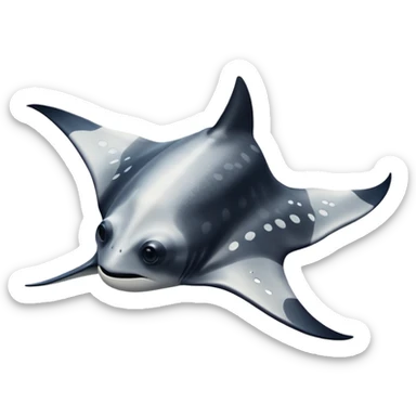 Manta ray sticker