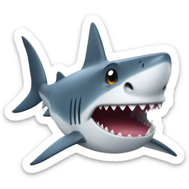 Happy shark sticker