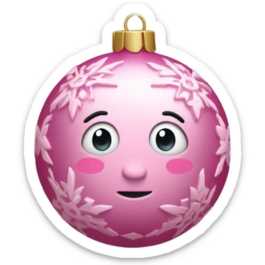 Pink ornament sticker