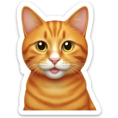 Orange cat sticker