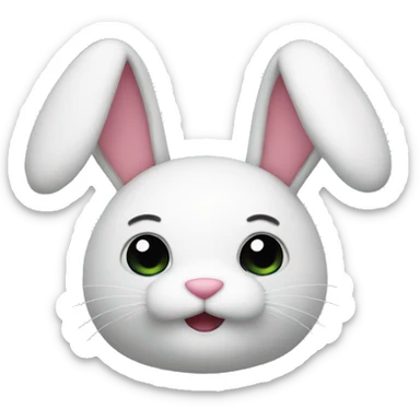 Bunny stuffed animal  sticker
