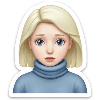 woman feeling cold sticker