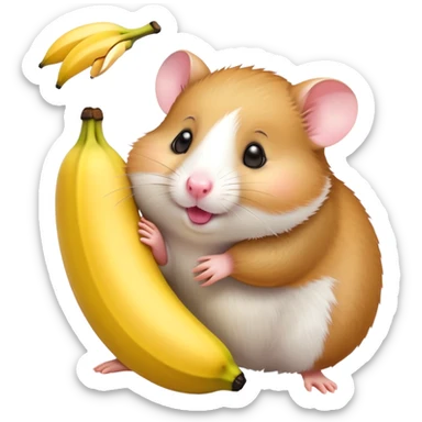 Humster kisses banana sticker