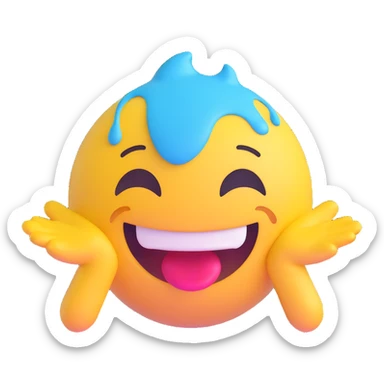 laughing meme emoji, creative and funny sticker