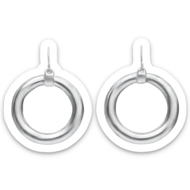 chunky silver hoop earrings sticker