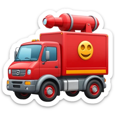 Camion avec des gyropahre sticker