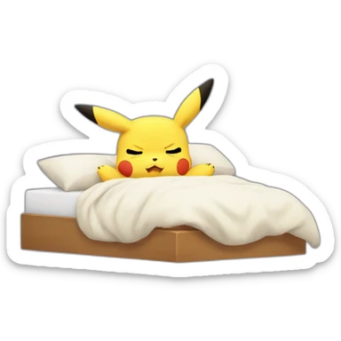 Pikachu sleeping sticker