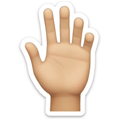 finger swiping up palm facing away sticker