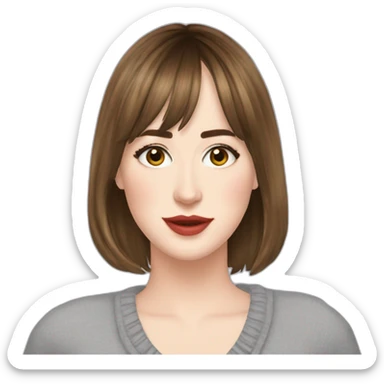 dakota johnson coupe carré sticker