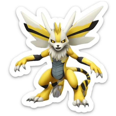 Metabee Renamon Zeraora Full body sticker