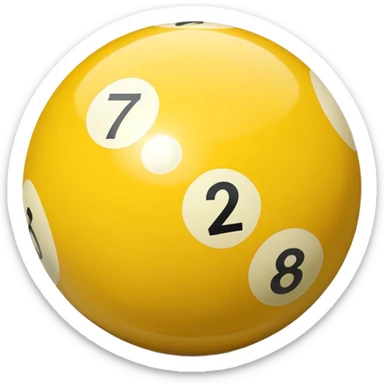 7 numbered billiard ball  sticker