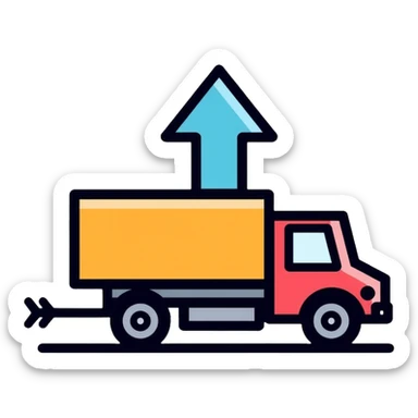 Logistics company logo with truck and arrow symbol for IMLogistics sticker