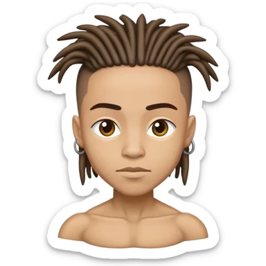 dread head lightskin with abs sticker