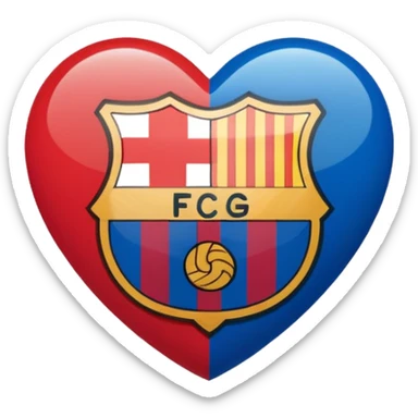 Barcelona Logo in heart ❤️ sticker