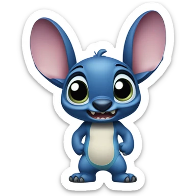 very cute standing Disney Stitch  sticker