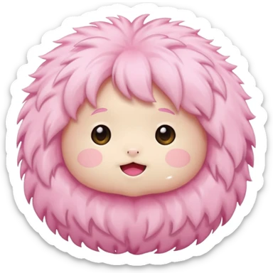 Chibi aesthetic cute pink sticker