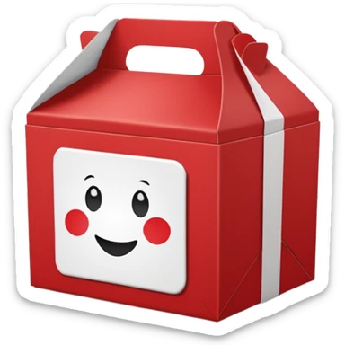 Takeaway Food Box red sticker