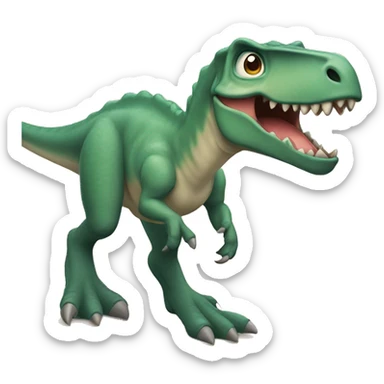 Dinosaurio en paracaidas  sticker