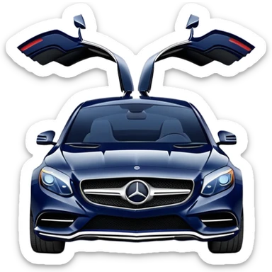 Midnight blue Mercedes  sticker