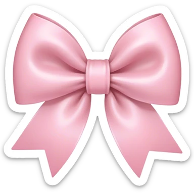 light pink bow  sticker