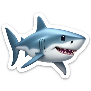 sweet looking shark with a bow on sticker